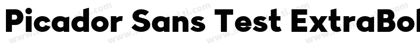 Picador Sans Test ExtraBold字体转换